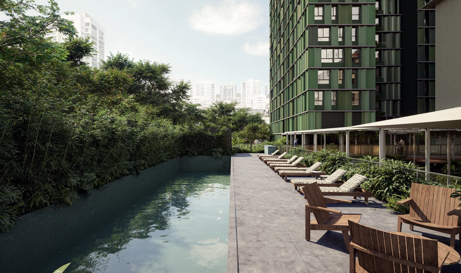 Piscina do empreendimento Samanea