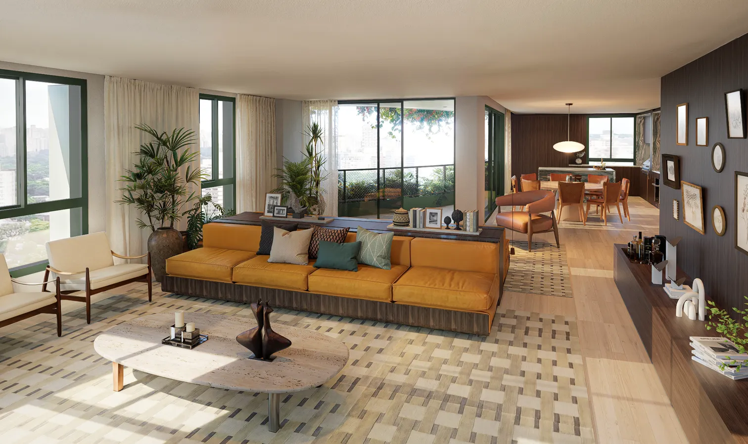 Área social do empreendimento Samanea