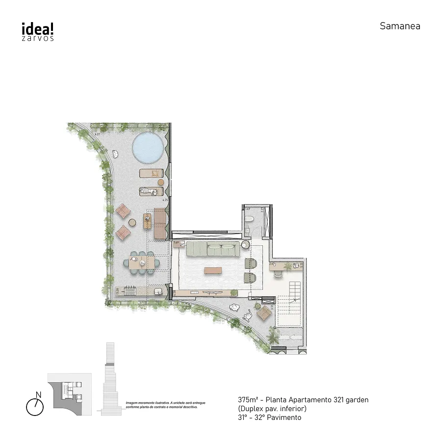 Planta Residencial 375 m² 375m² - Duplex Inferior Planta 321 · 30º - 31º Pavimento